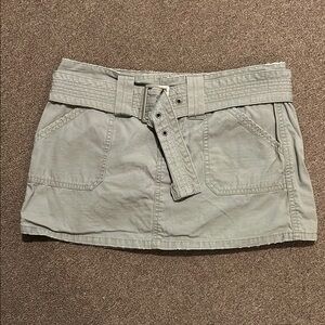SO Tan Cream Mini Cargo Skirt